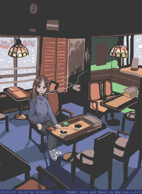 「brown hair cafe」 illustration images(Latest)｜2pages