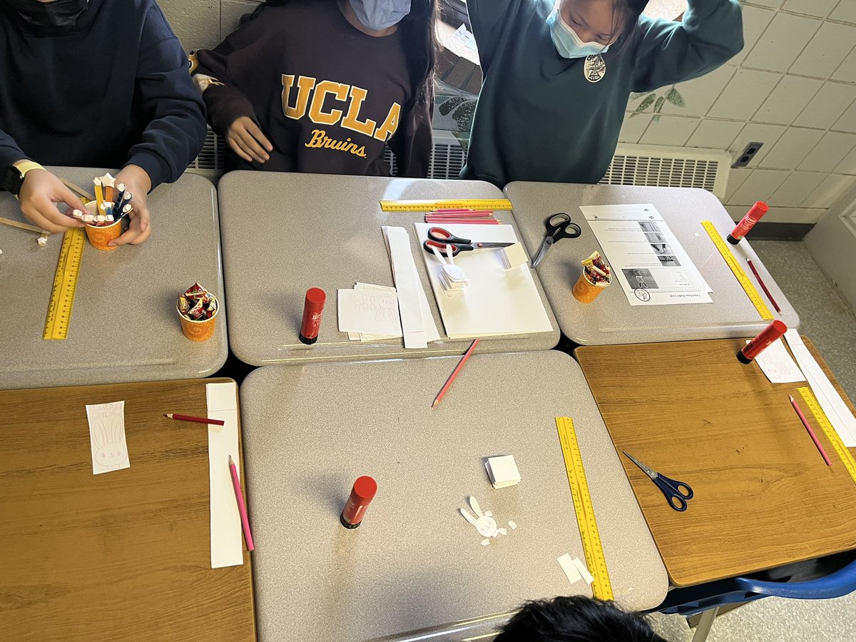 TDSB_DavidLewis's tweet photo. The Intermediate Student Council is hosting a full-school Year of the Rabbit Celebration!  Today, the grade 7/8s are running activity centres for ELEVEN classes. Thanks for such a well-organized, meaningful, and fun afternoon! @wallteaches @thorn_hayward @LN10Alvarez @LC2_TDSB https://t.co/SmipralTyc