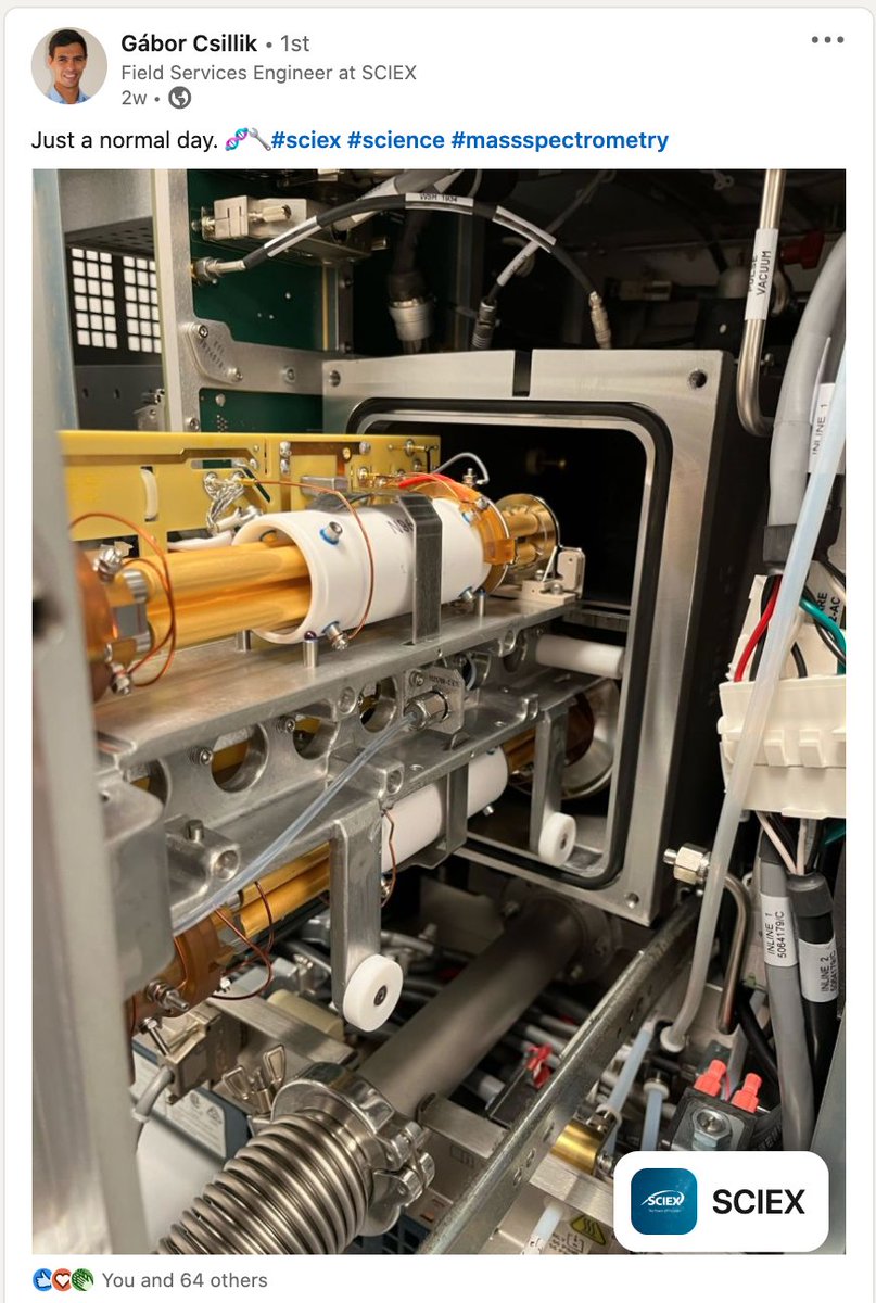 SCIEXnews's tweet photo. What dreams are made of...? It is for a #TeamSCIEX field service engineer! 

Gábor Csillik still gets a buzz when he thinks about the potential life-changing research and lasting legacy after he has installed, commissioned and optimized this beauty!

#InstrumentsIRL #SCIEXWorld https://t.co/CkjBj8RYQV