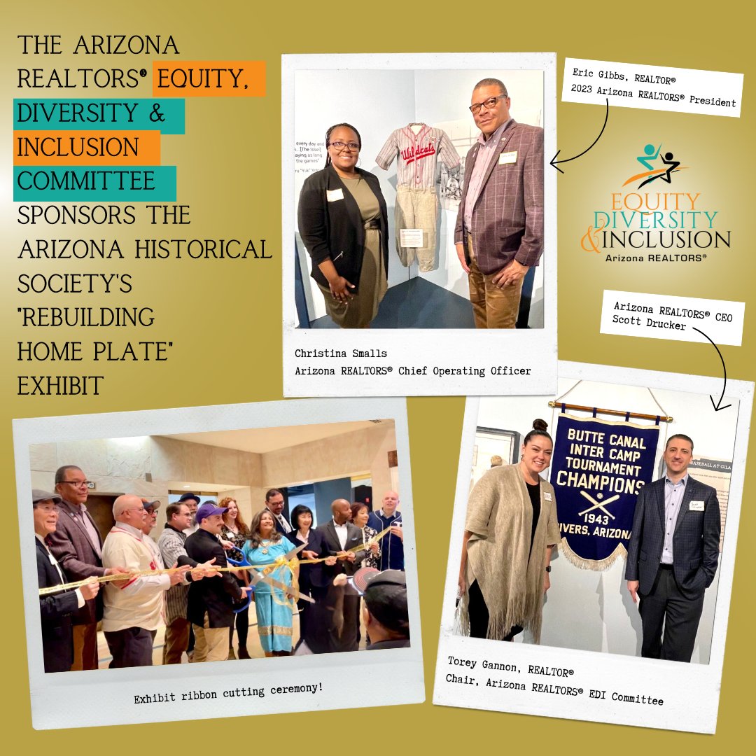 The Arizona REALTORS® Equity, Diversity & Inclusion Committee is pleased to sponsor the @AZHistSociety's newest exhibit: Rebuilding Home Plate - Baseball in Arizona's Japanese Incarceration Camps.
#ArizonaREALTORS #EquityDiversityInclusion #JapaneseAmericanHistory