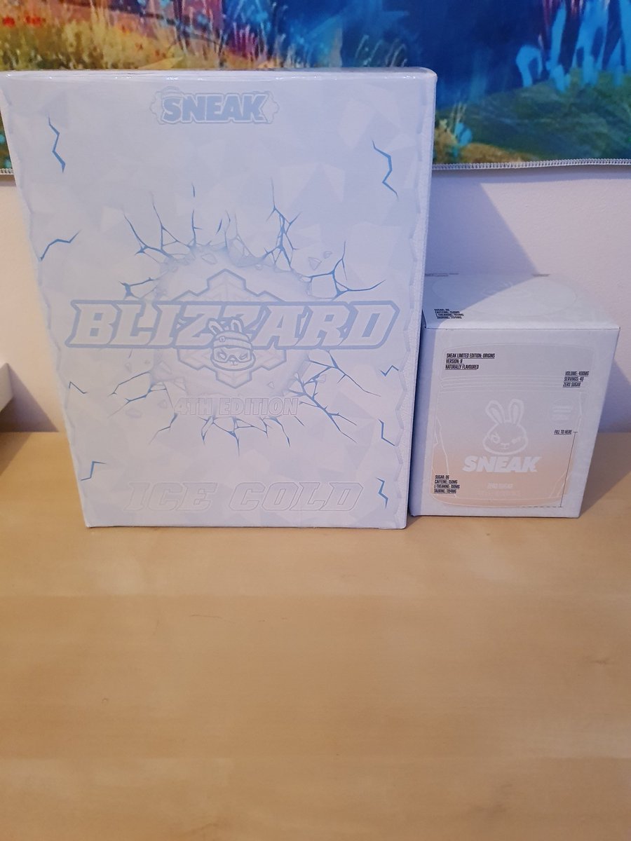 Palz_Go's tweet photo. My @SneakEnergy arrived today! Glad to have Blizzard back in my stock! Gotta be one of the best flavours and gonna be first time trying Origins, not keen on Rhubarb &amp; Custard Flavour but had to add it to the collection! #SneakEnergy #SneakAddict #SneakBlizzard #SneakOrigins https://t.co/J4gDrkJeqT