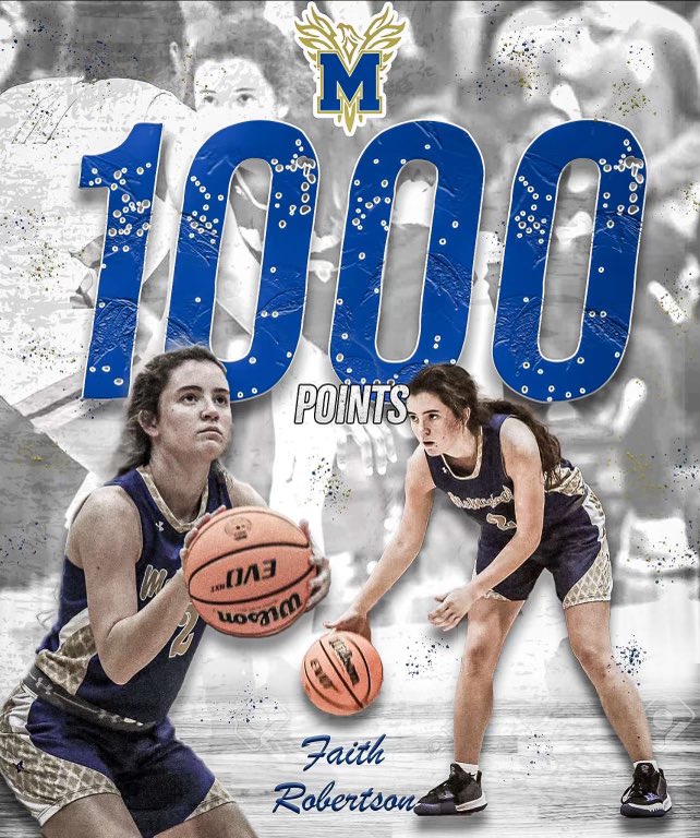 Our girl @FaithR2023 just went over 1000 pts in her HS career!! Way to go kid!!!