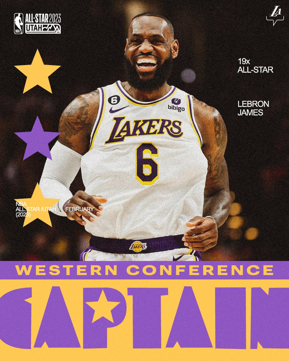 Six straight years as #NBAAllStar Captain for No. Six.