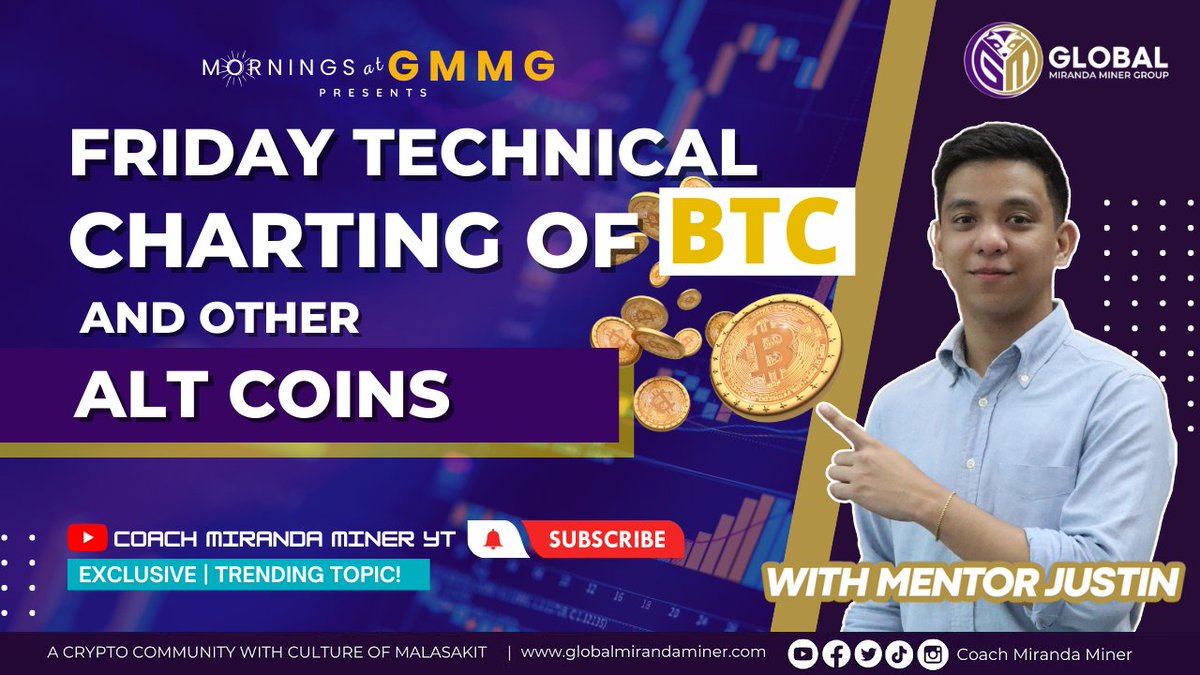gmmg_official's tweet photo. 🚨 [JUST IN] with Mentor Justin. Technical Charting Friday tayo mamaya! Gabay mo on this mart kapag weekend.

🔗 Here's the link to watch mamayang 10 AM: https://t.co/RejimQ0DMj

#GMMG #TGOF #TGIF #crypto #TechnicalCharting https://t.co/U6xq154JvU