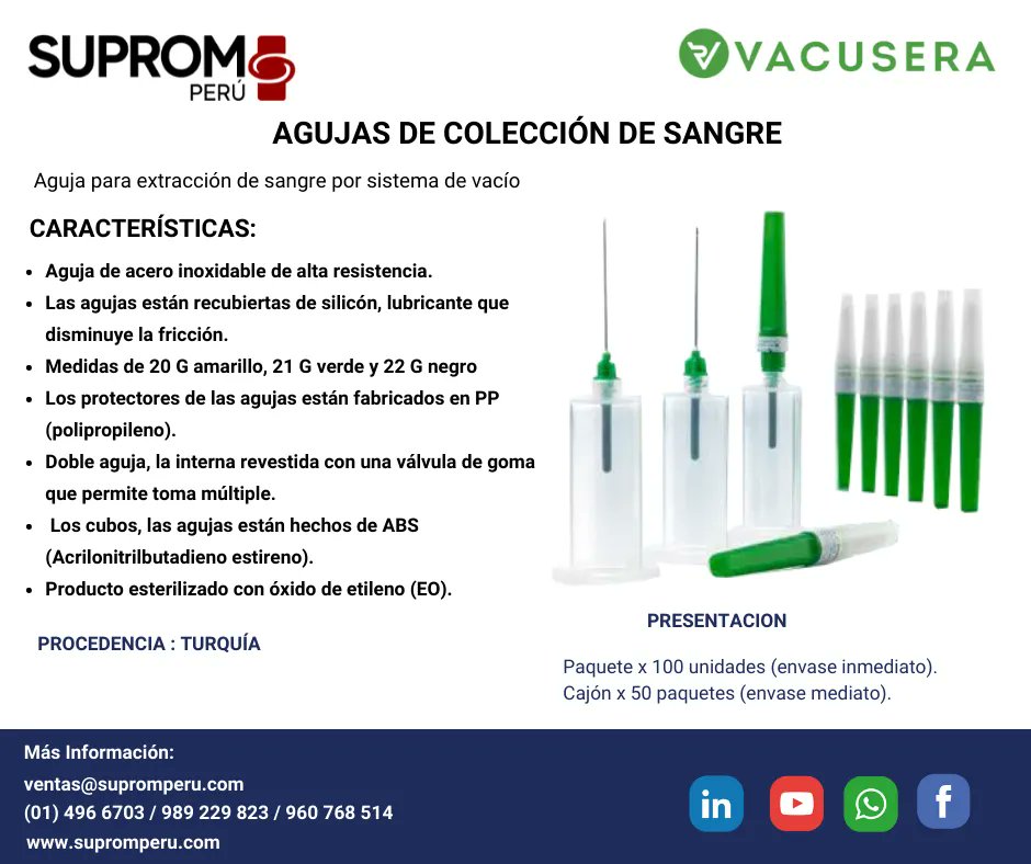 SupromPeruSAC's tweet photo. https://t.co/eW86PrWKOF

https://t.co/OwLV6XhGmm

@INSN_oficial @ClinicaTezza @clinicamontesur @hospitalloayza @H2deMayo

 @ClinicaVesalio @clinicasanfelipe @clinicajavierprado @clinicamesondesante 

@clinicalimatam1 @clinicaricardopalma @clinicasanjuandedios @clinicacentenario https://t.co/LakLLTLXmy
