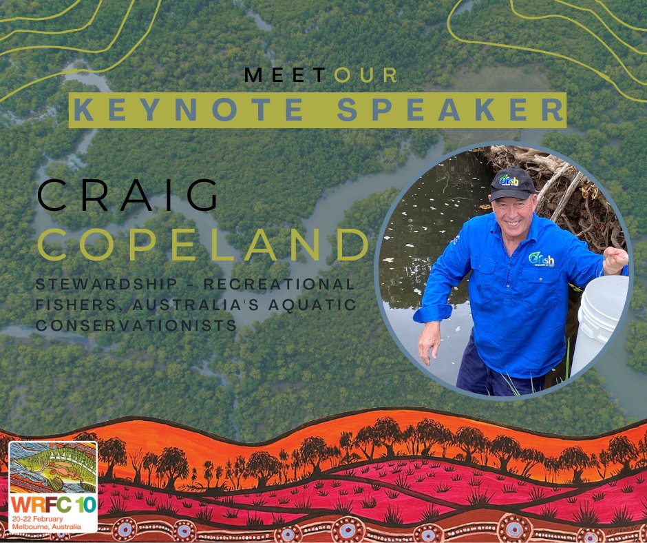 WRFC_10's tweet photo. Meet Craig Copeland, CEO &amp; Founder of @ozfishunlimited who will be #WRFC10 keynote leading the theme of stewardship &amp; rec #fishers as aquatic conservationists 🎣🌱

View the full program &amp; join us next month: https://t.co/ryMq05q3ef https://t.co/MUYaxUFXBp