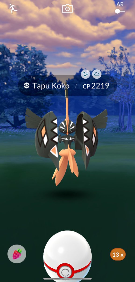 GrandMastaSwag's tweet photo. On the fifth raid I got a shiny Koko! 
#PokemonGO #Pokemon #ShinyPokemon #TapuKoko https://t.co/V78kmZVkR7