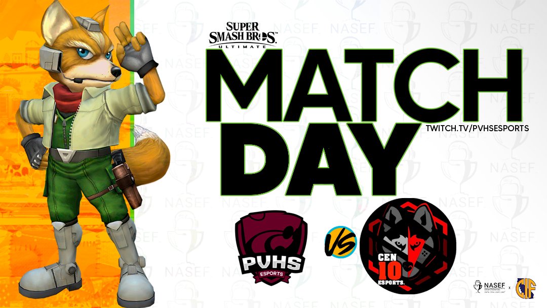 Come check out our 1st Smash Ultimate matchup against Centennial today at 4:15pm. The match will be streamed live on our Twitch: twitch.tv/pvhs_esports