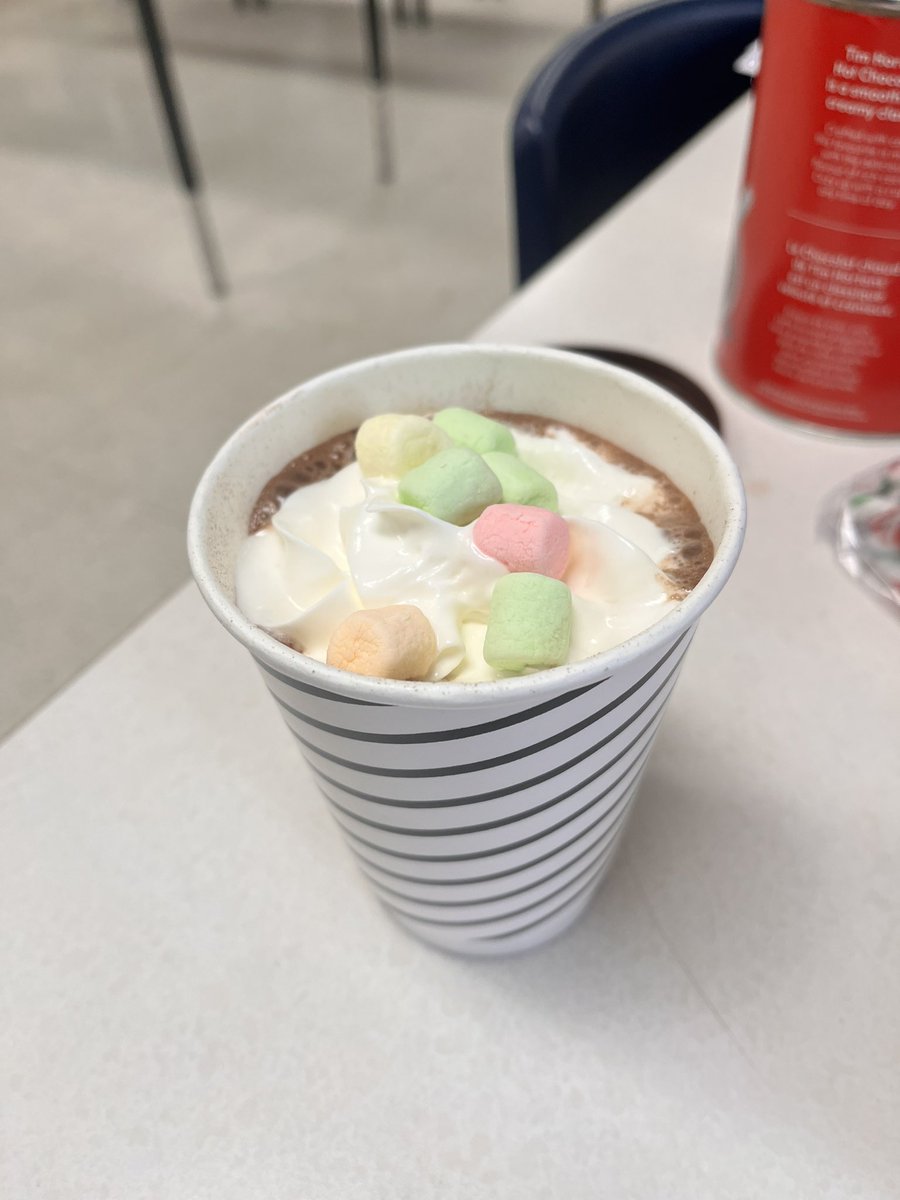 Celebrating the end of the semester by making my students some well deserved hot chocolate! #tollgate #COOP #GEDSB