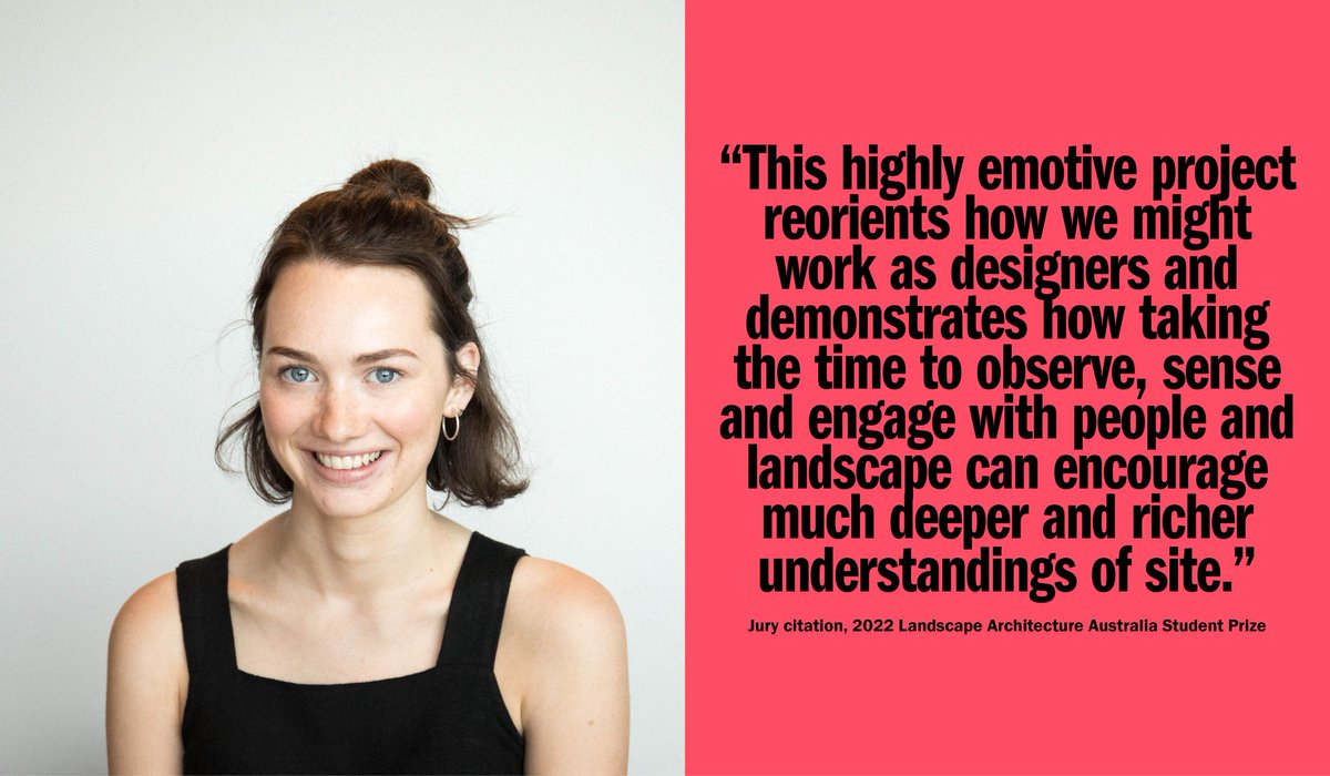 Congratulations to graduate landscape architect and <a href="/UTSEngage/">UTS</a> student Chloe Walsh for winning the 2022 #LandscapeArchitectureAustralia Student Prize (joint national winner)!