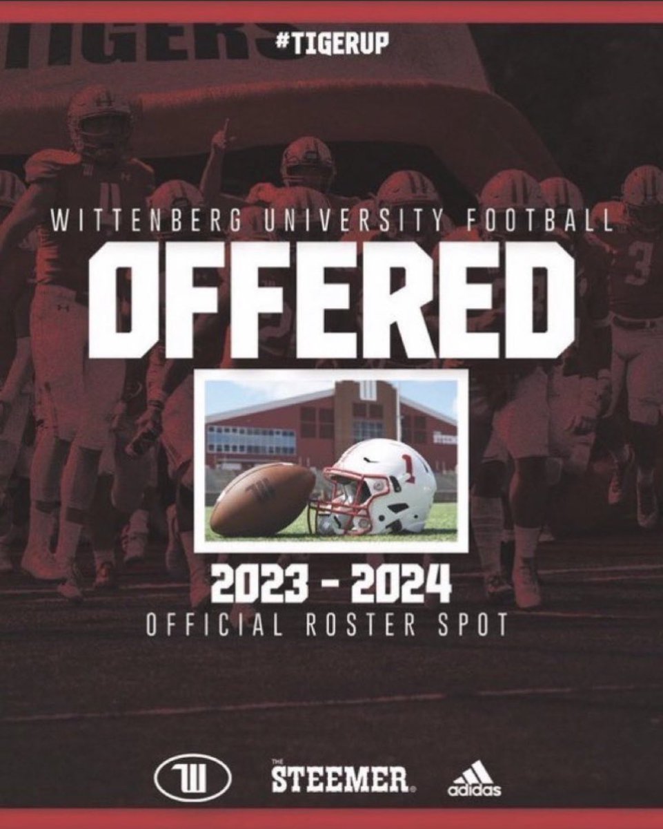 Blessed to receive an offer from Wittenburg Tigers!! Thank you!!🔴⚪️<a href="/JimCollins_FB/">Jim Collins</a> <a href="/WittFootball/">Wittenberg Football</a> <a href="/BrianPitzerII/">Brian Pitzer</a>