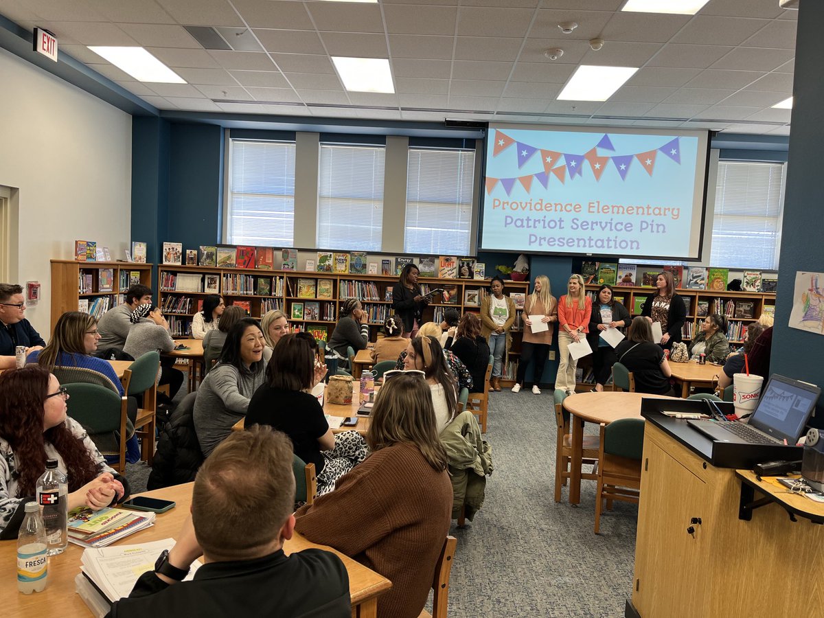BarbaraKBurns's tweet image. What an amazing meeting at Providence Elementary!  Staff congratulated and honored their peers while district staff and trustees were there to present service pins and to listen.