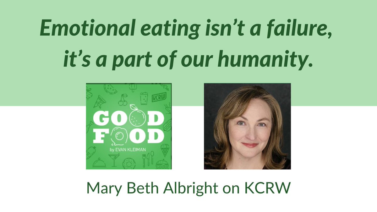 I joined @evankleiman on @kcrw's @KCRWGoodFood to discuss how food is linked to mood and well-being. Listen to our chat: kcrw.com/culture/shows/…