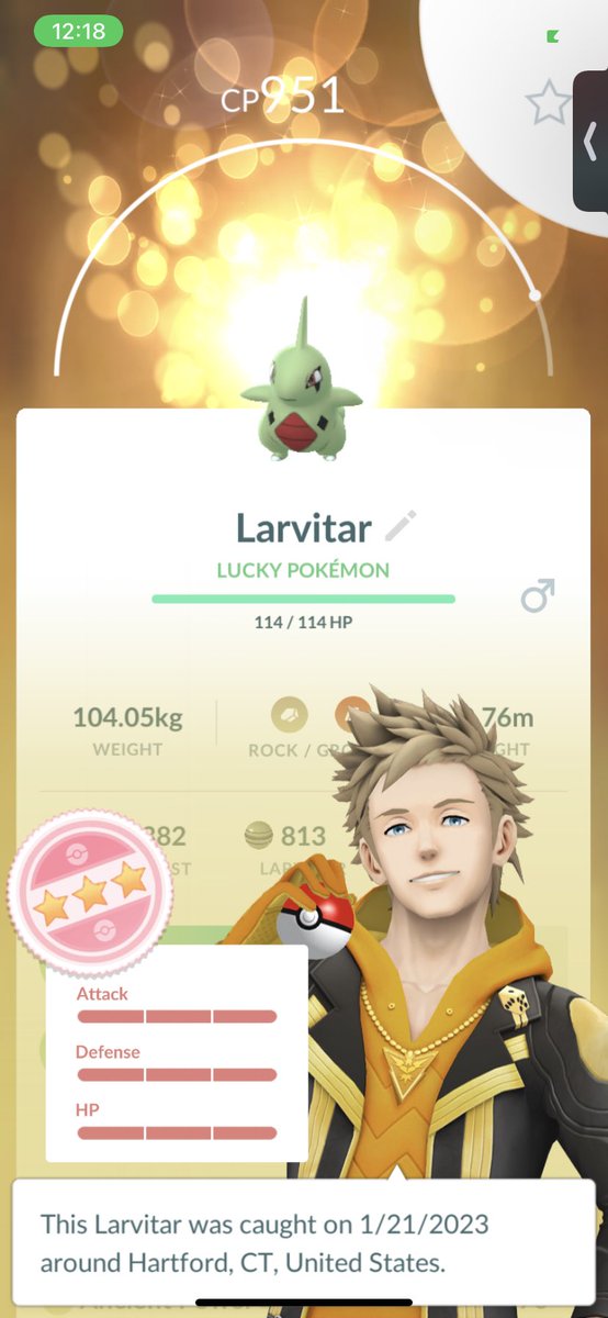 JDukes_Prophet's tweet image. Last community day got lucky with this trade #prefect iv 100% iv #luckytrade #lucky Pokémon baby larvitar #Ttar #Pokemonmaster #communityday #sats #pokemongo #trades #trade who’s tryna do some trading ? Pokémon go trades ? Luck ? #hyped