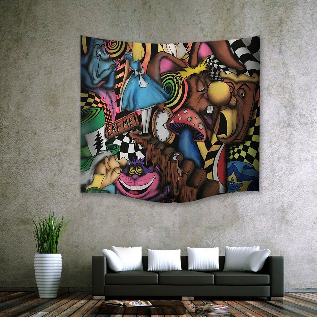 Excited to share the latest addition to my #etsy shop: Tapestry Alice In Wonderland Art Wall Hanging 60”x60” Tapestry Alice In Wonderland Wall Hanging Wall Decor #tapestry #aliceinwonderland #tapestryhanging #trippytapestry #psychedelictapestry #tapestrytrippy #trippyart #