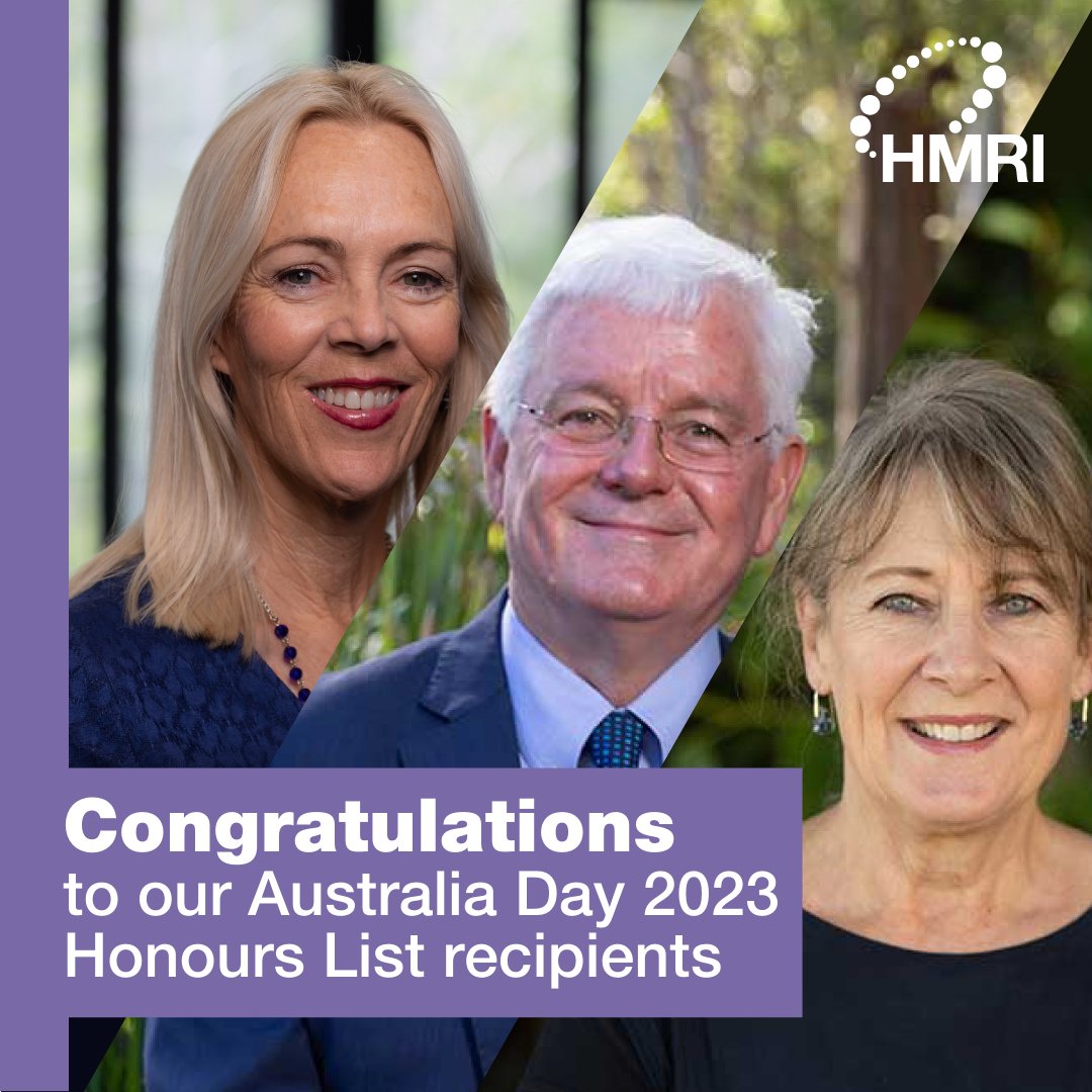 Hunter Medical Research Institute (HMRI) (@hmriaustralia) on Twitter photo Congrats to #HMRI_FoodAndNutrition Research Program Director <a href="/ProfCCollins/">Laureate Prof Clare Collins AO</a> on becoming an Officer of the Order of Australia 👏
Congrats also to new Members of the Order of Australia Prof. Brian Kelly and Prof. <a href="/FoureurMaralyn/">maralyn foureur</a> 👏
#HMRI_HealthyMinds #HMRI_HealthcareTransformation Congrats to #HMRI_FoodAndNutrition Research Program Director <a href="/ProfCCollins/">Laureate Prof Clare Collins AO</a> on becoming an Officer of the Order of Australia 👏
Congrats also to new Members of the Order of Australia Prof. Brian Kelly and Prof. <a href="/FoureurMaralyn/">maralyn foureur</a> 👏
#HMRI_HealthyMinds #HMRI_HealthcareTransformation