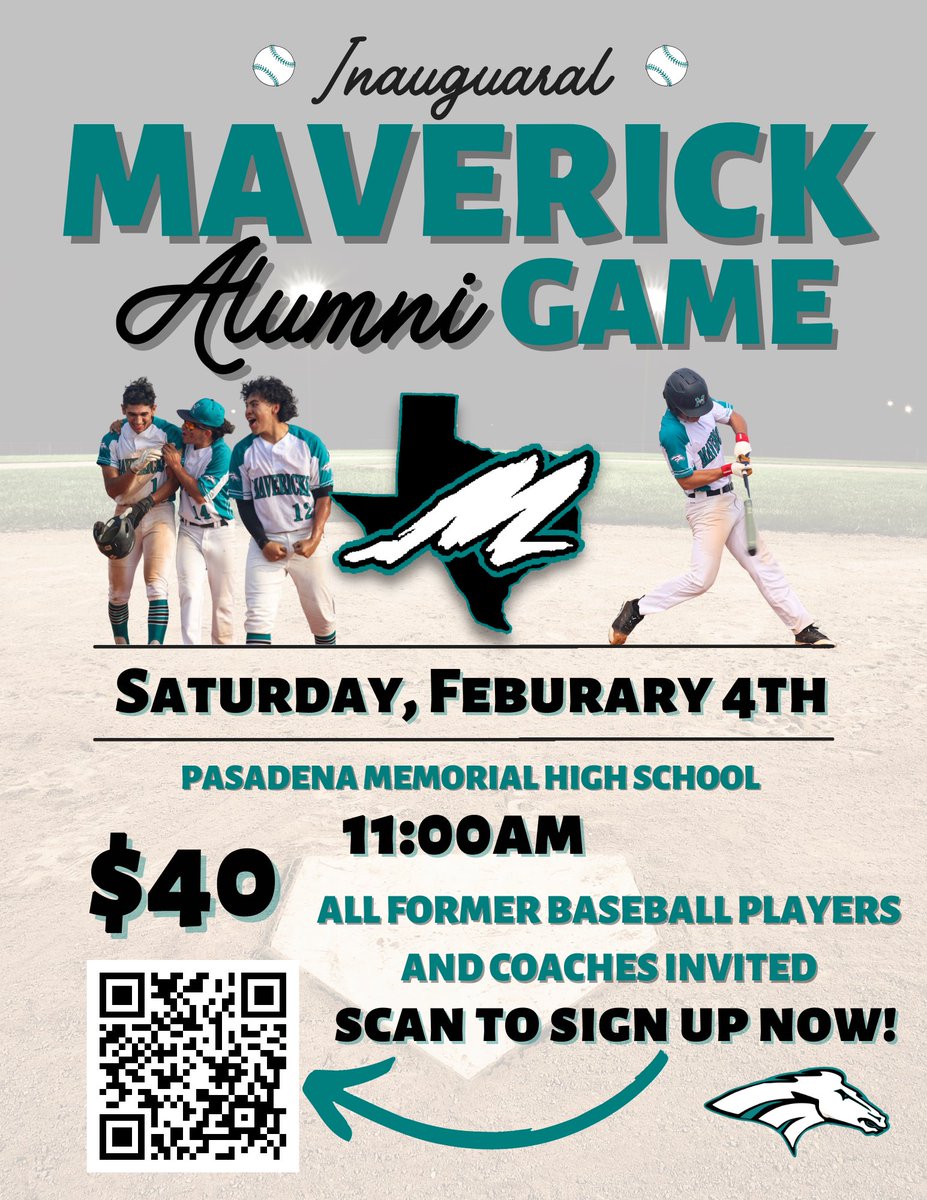 Attention all former Maverick Baseball Players. If you are planning to participate in the 1st Annual Alumni Game on Feb 4th, hurry up and sign up, since spots are filling up quick. Sign up by Saturday (28th) to guarantee a shirt.
