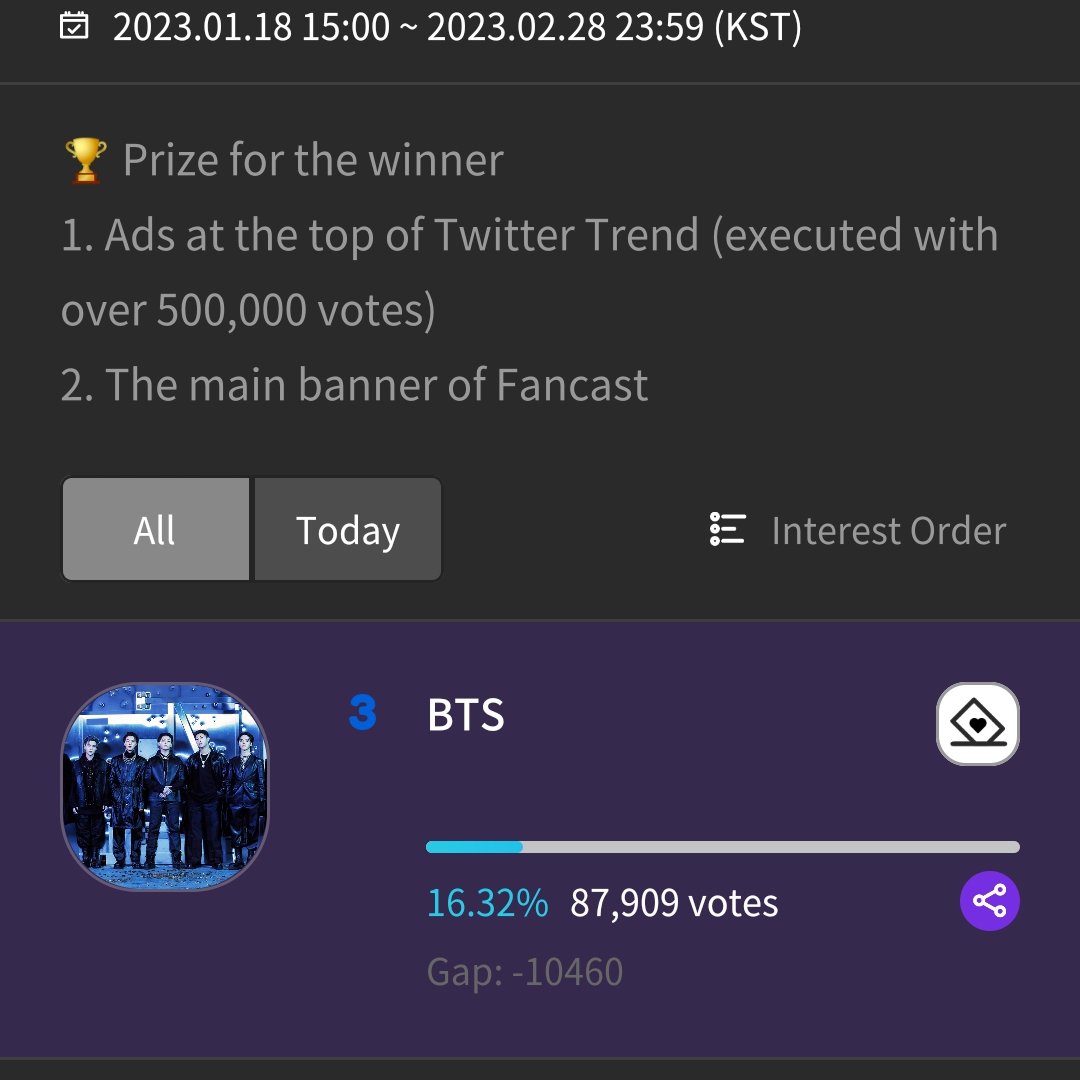 Alondra_Bonnet's tweet photo. Voten por BTS en Fancast https://t.co/ZA5c3F56vQ