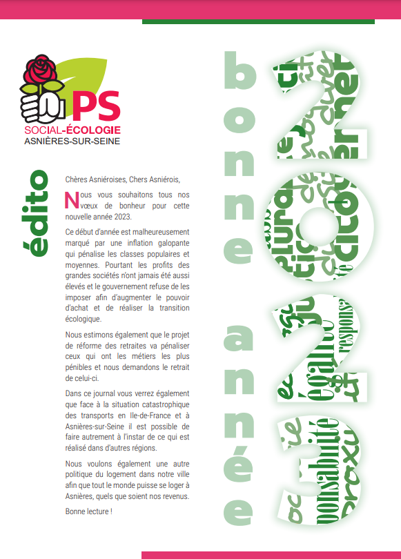 Ps_Asnieres's tweet photo. (1/2) Voici le journal de la section du parti socialiste d’Asnières-sur-Seine. @PSfederation92 @partisocialiste #asnieres https://t.co/IuOYt5KOpp