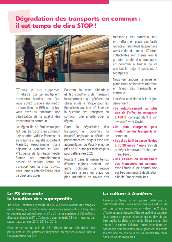 Ps_Asnieres's tweet photo. (1/2) Voici le journal de la section du parti socialiste d’Asnières-sur-Seine. @PSfederation92 @partisocialiste #asnieres https://t.co/IuOYt5KOpp