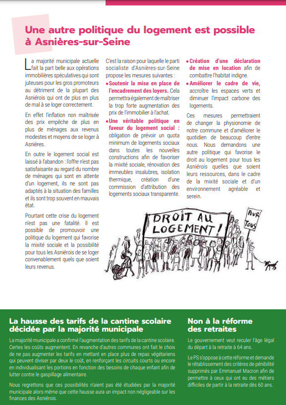 Ps_Asnieres's tweet photo. (1/2) Voici le journal de la section du parti socialiste d’Asnières-sur-Seine. @PSfederation92 @partisocialiste #asnieres https://t.co/IuOYt5KOpp