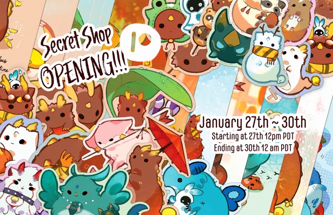 Secret Shop OPENING!!!

Patreon exclusive shop is finally here🎉 
-June 2021 ~ April 2022 rewards will be available on this Shop! 
