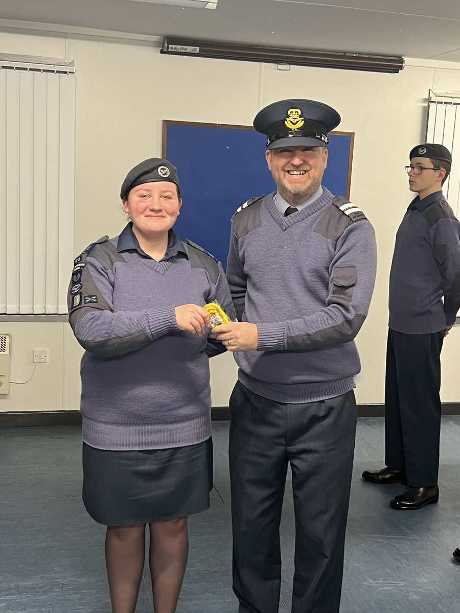 Tonight CFS Speariett delivered a fantastic lesson passing her MOI assessment and was awarded her yellow lanyard (MOI). 

A very well done FS Speariett! Keep up the fantastic work! 

<a href="/OCMerseyside/">OC Merseyside Wing RAFAC</a> <a href="/MerseysideWing/">Merseyside Wing</a> @IM_TDT <a href="/ComdtAC/">Commandant RAF Air Cadets</a> <a href="/WORAFAirCadets/">Warrant Officer Royal Air Force Air Cadets</a> <a href="/AirCadetsNorth/">North Region - RAF Air Cadets</a> <a href="/ACO_RCNORTH/">RC North - ACO</a>