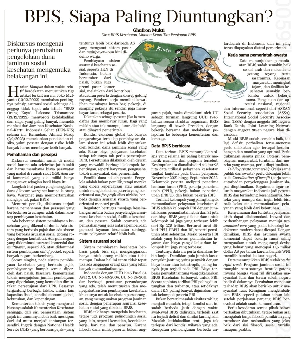 kisurodipo's tweet photo. #kompas, 27 Januari 2023 halaman 6
#BPJSKesehatan https://t.co/SMCPf6SuVt