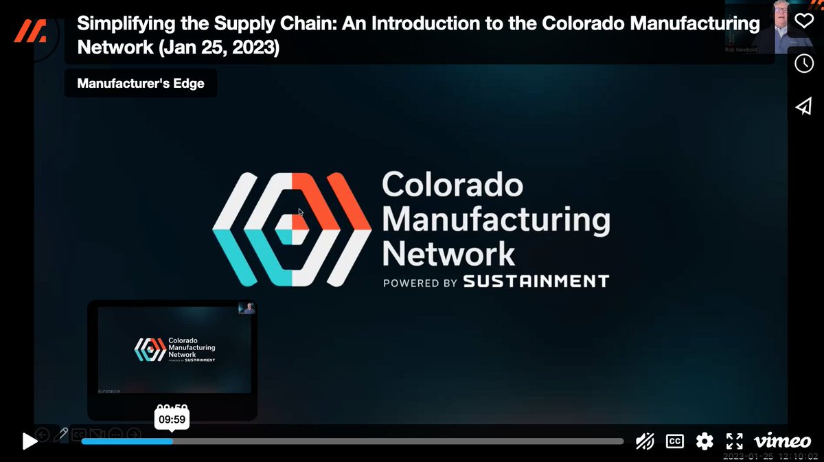 ICYMI - Watch the recorded Colorado Manufacturing Network webinar and find out how you can connect to a robust network of manufacturers, service providers, supply chain mapping, and other resources designed to help you succeed!
hubs.ly/Q01zpqS50
