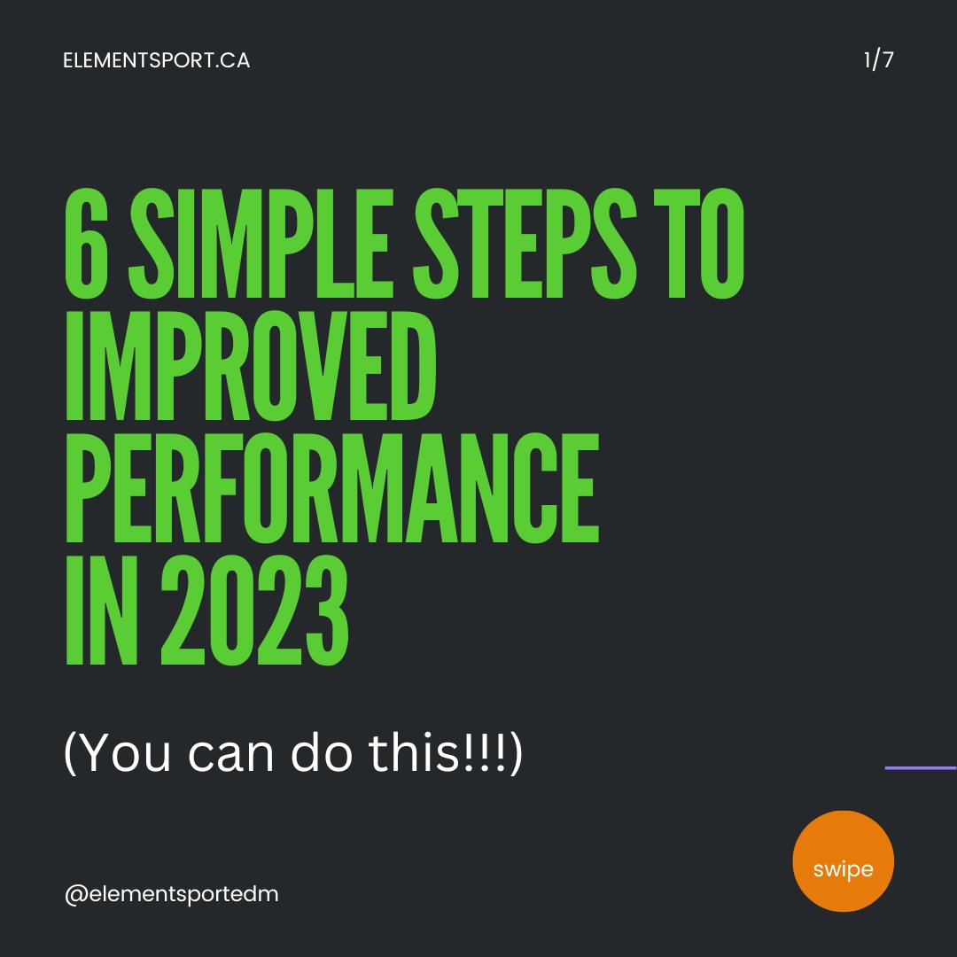 ElementSportEdm's tweet image. Are you looking to improve (or continue to improve) your performance in 2023? Then you should check out our latest article listing Six Simple Steps that will help you do just that.  You can find the full article here:  elementsport.ca/blogs/news/boo…