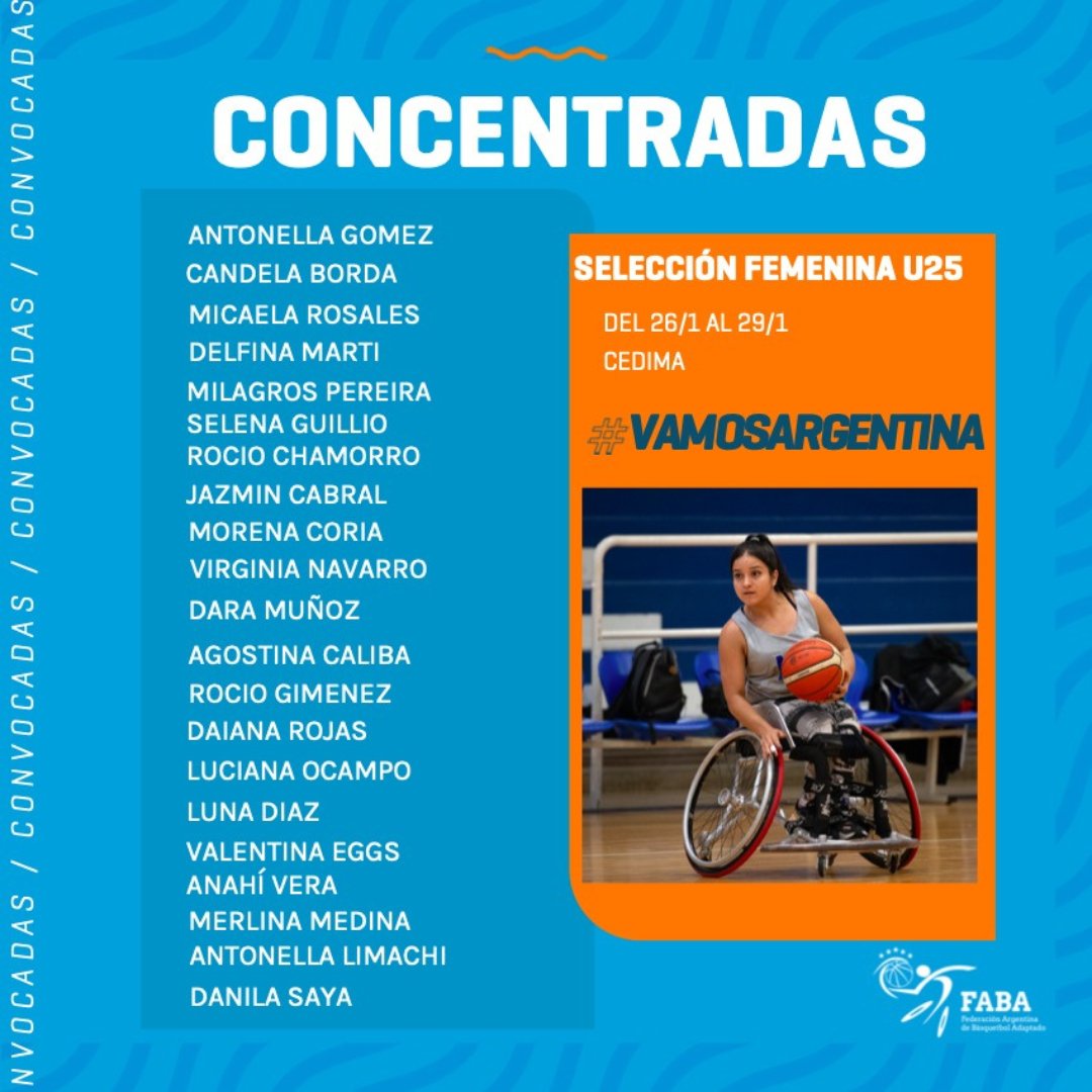 canaldeportv's tweet photo. #BasquetAdaptado. Las Lobas encaran su primera concentración del 2023 🇦🇷
🏀 Con 21 jugadoras U25 citadas por el DT Carlos Cardarelli, la selección femenina trabaja pensando en el gran objetivo del año: el Sudamericano 2023, clasificatorio a los Parapanamericanos de Santiago 🇨🇱. https://t.co/3RnXrTwcHZ