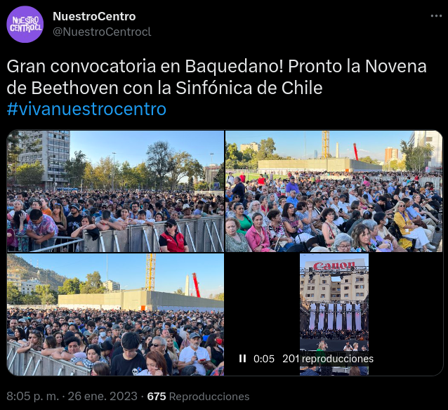 Luchostein's tweet image. #CovidFail concierto de infecciones #Covid19 por aglomeración sin distancia ni respiradores, organizado por @uchile

Seguro que Beethoven no habría sido tan sordo.
#Baquedano Plaza Italia