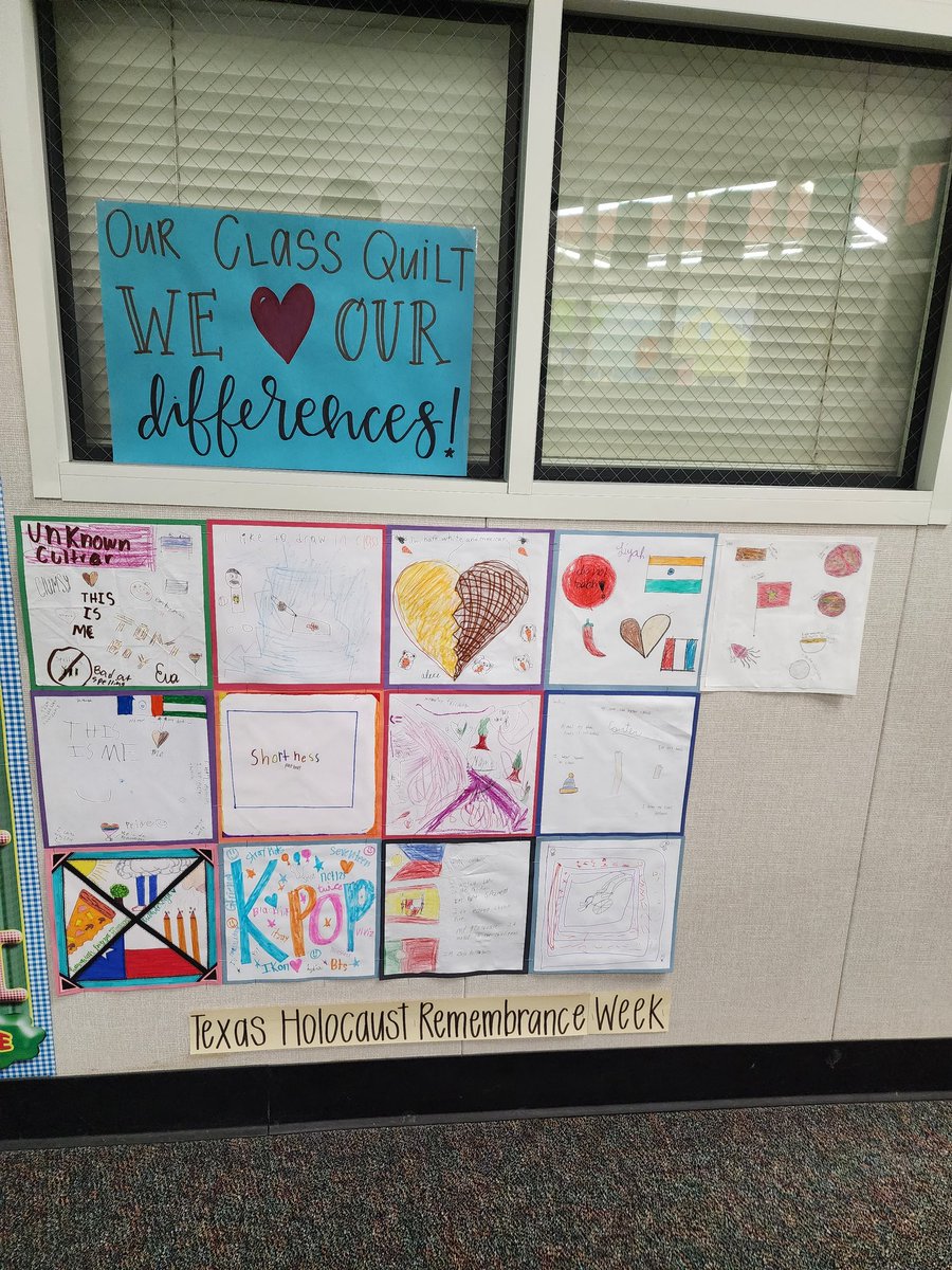 tashannon2's tweet photo. Thank you Mrs. Larson for having your 4th grade Fleming Stars highlight their differences and jelping them understand that it's those differences that makes your class, our school, so amazing!!!💫❤ @LearnWithLarson @PrincipalSYoung @FortBendISD 
#HolocaustRemembrance2023 https://t.co/kGt33mo131