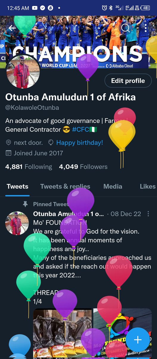 KolawoleOtunba's tweet image. To God be the glory. 
I'm alive to celebrate.
It's been challenging but God remains faithful. 
Here I am still standing....
It's my birthday and I got balloons 🎉
#Big40 
#birthday 
#HappyBirthday