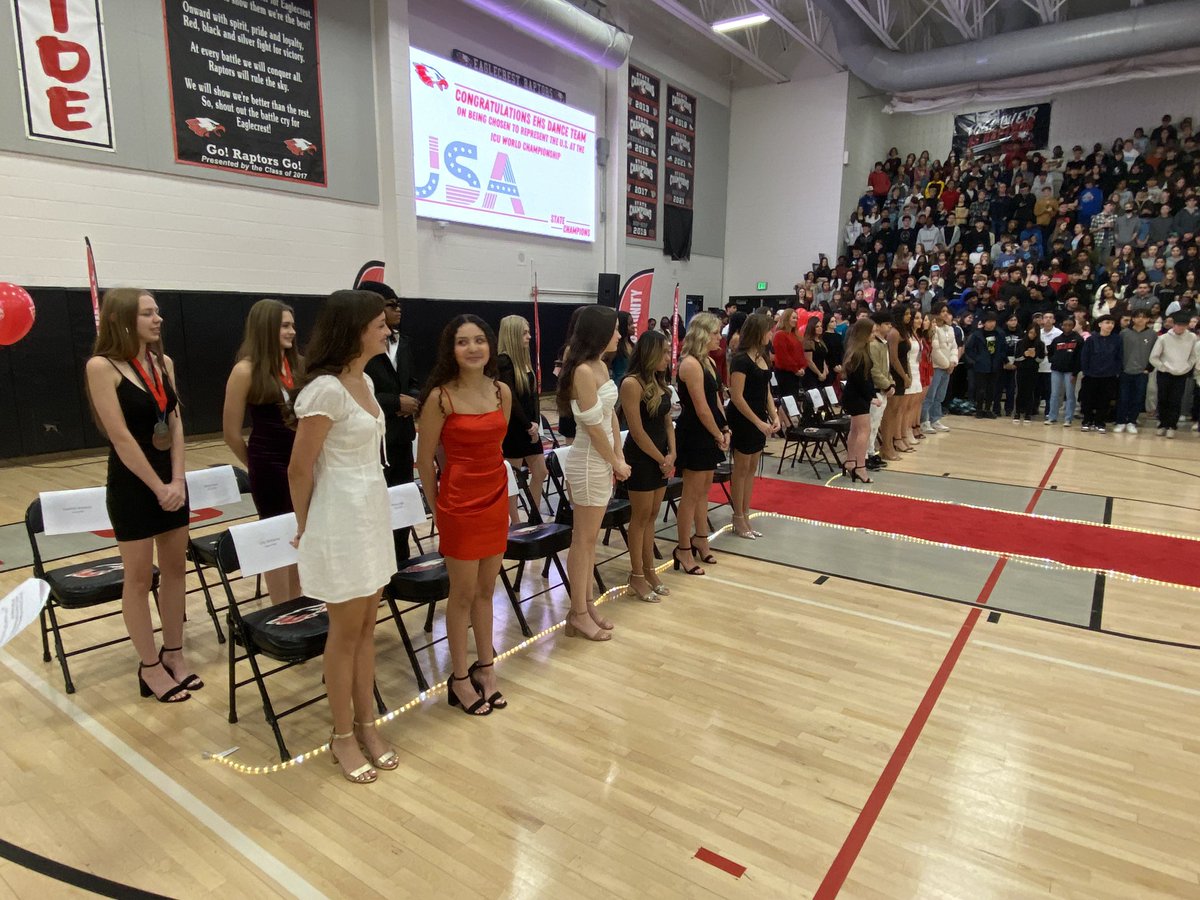 Great morning celebrating our 2022 Hip-Hop State Championship. Congrats to all our coaches and athletes. <a href="/EaglecrestDT/">Eaglecrest Dance Team</a> <a href="/WeAreEaglecrest/">Eaglecrest Raptors</a>