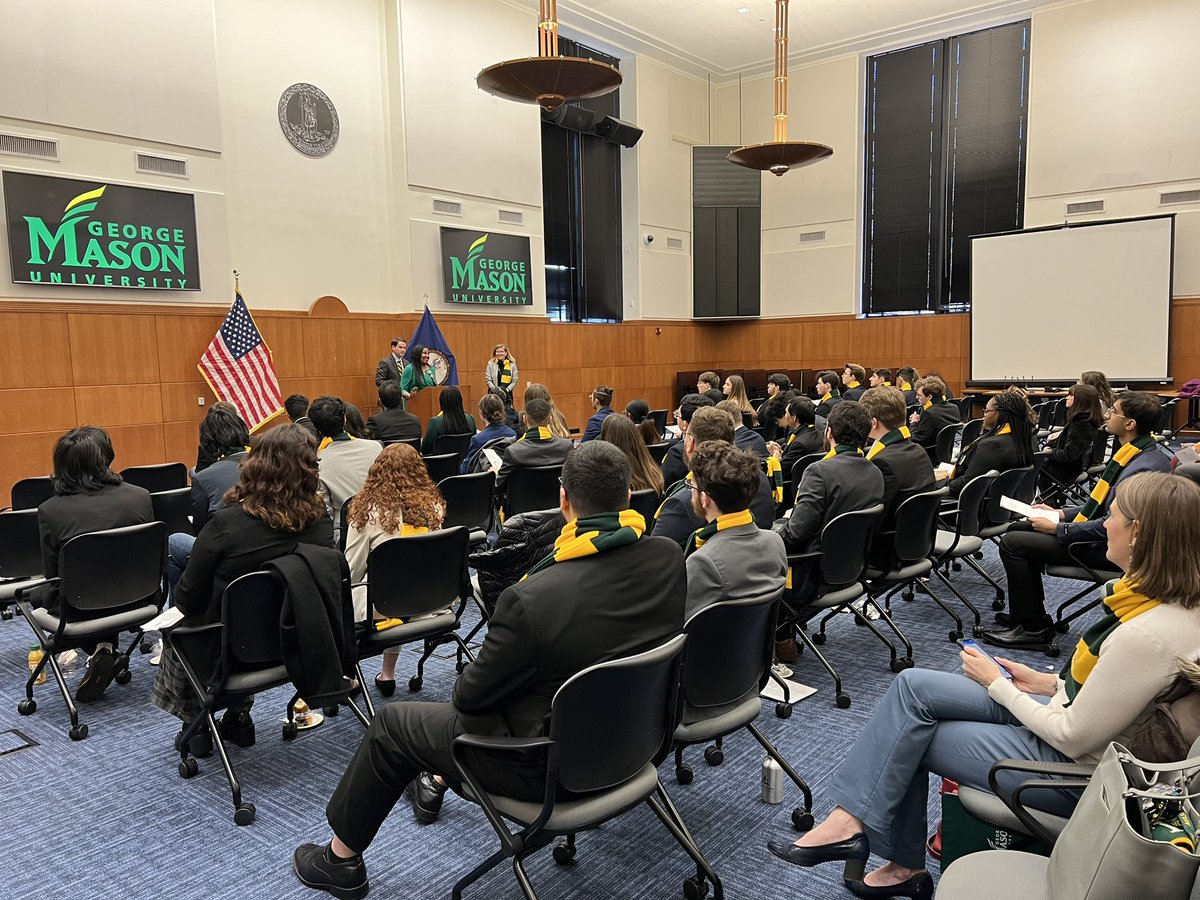 Today we were visited by more than 100 students and staff from <a href="/GeorgeMasonU/">George Mason University</a> as part of their Mason Lobbies Day. As an alumni, I am so proud of the positive impact that Mason has made on the lives of so many students, the region, and the Commonwealth.