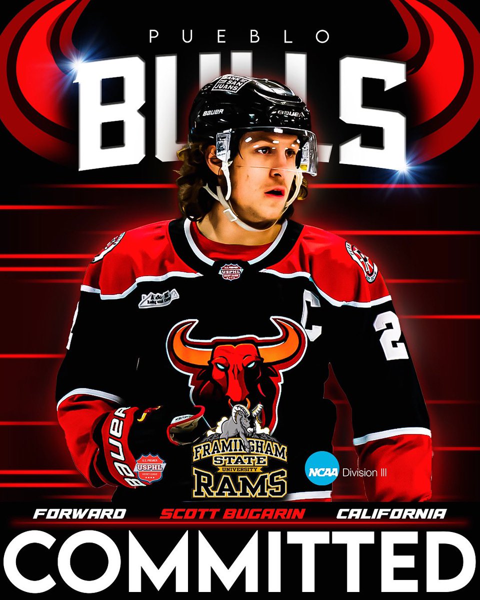 We are excited to announce Bulls Captain #2 Scott Bugarin has committed to Framingham State University!
Scott currently has 18 goals and 21 assists in 38 games this season!

Story to follow

<a href="/USPHL/">USPHL</a> 
<a href="/The_DanKShow/">DanKShow</a>