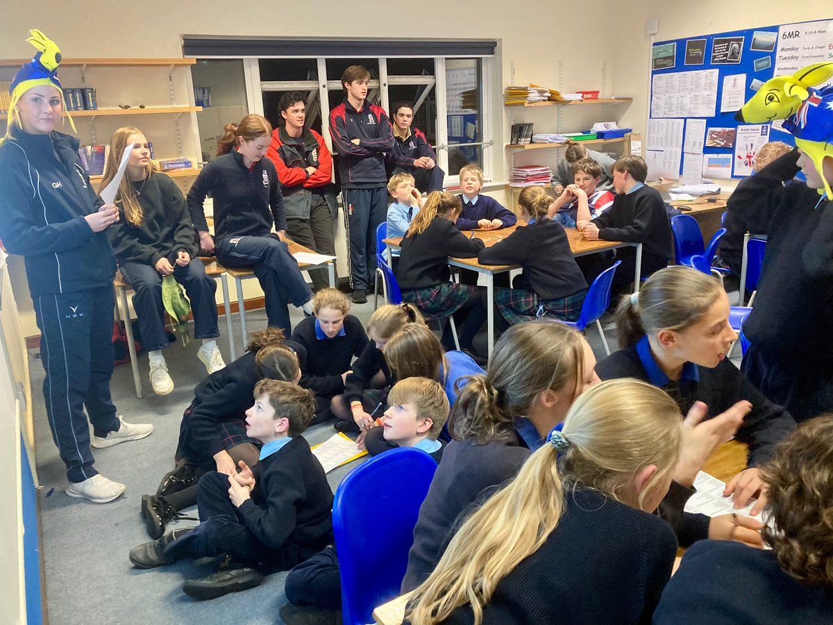 CheamBoarding's tweet photo. Our awesome Gappers @CheamSchool put on an Australian Day quiz for the boarders this evening. Our chefs also made some ‘lamingtons’ to enjoy after supper, the “best Australian dessert” according to the Gappers from down under! #CheamBoarding #AustraliaDay https://t.co/91yvKft0MP