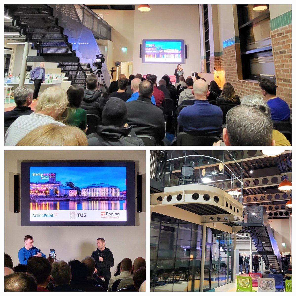 Dave_Griffin's tweet photo. Fascinating to hear about the fledgling drone delivery business from @MannaAero founder, Bobby Healy at #SGLim StartupGrind event, here at the impressive Engine Collaboration Centre #Limerick @TUS_Midwest @ActionPointTech #startups #entrepreneurs @GillianBarry #PeterHunt https://t.co/zyXmYgjIC5