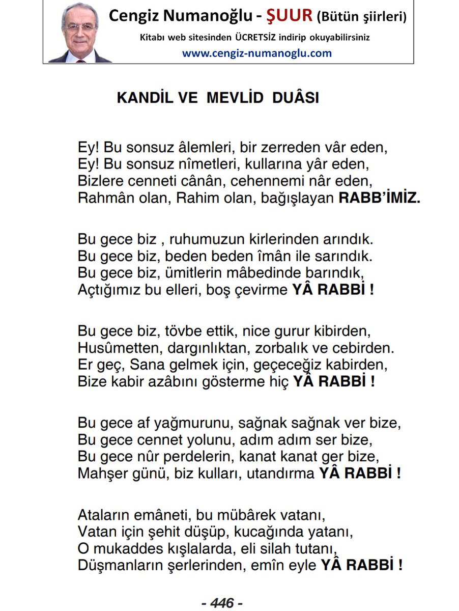 CengizNumanoglu's tweet photo. KANDİL DUASI

şiir metni :
https://t.co/6W3hdDjhIH

şairin sesinden : 
https://t.co/PQ3LfLmjkF

#KandilDuası #KandilDuasi #RegaibKandili #MiracGecesi #Dua #KandilGecesiDuası #RegaibKandilimizmübarekolsun https://t.co/y0Oc5DSyzd