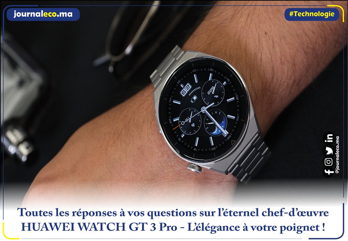 Journalecoma's tweet photo. Toutes les réponses à vos questions sur l’éternel chef d’œuvre #HUAWEI #WATCH #GT3Pro; L’élégance à votre poignet ! https://t.co/yrztIV1PSS https://t.co/5xVEtmLbh1