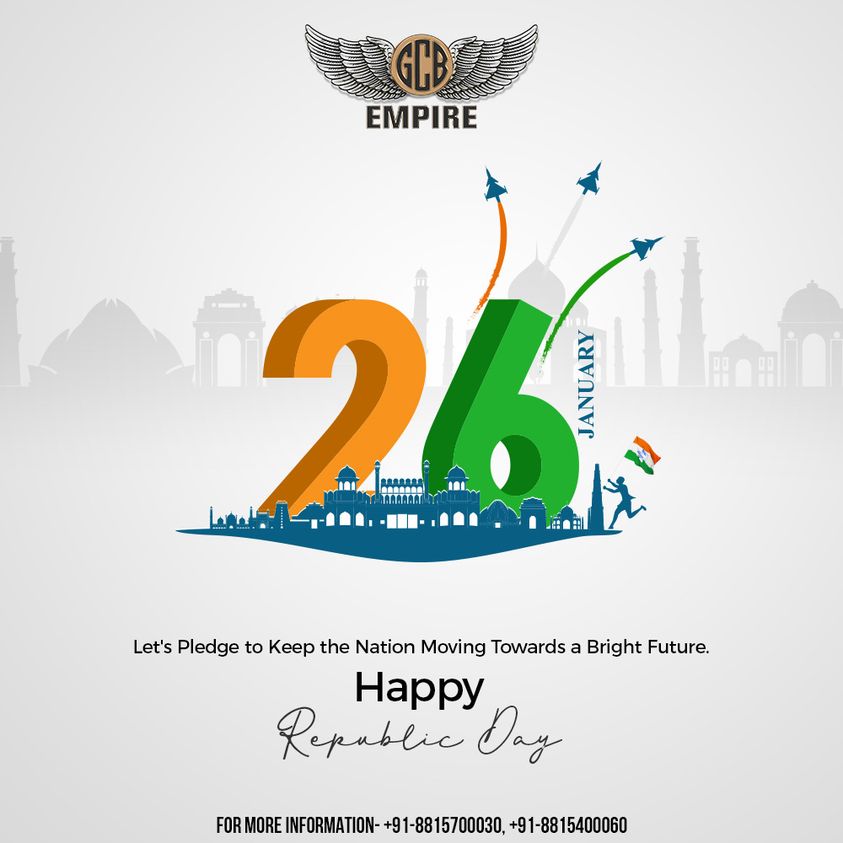 GCBEmpire's tweet photo. Let us all stand strong and honour our country on the occasion of the 74th Republic Day celebration. Happy Republic Day 2023
.
.
.
#republicday #republicday2023 #republicday #happyrepublicday  #happyrepublicdaywishes #republicdaywishes https://t.co/an2CEewVUd
