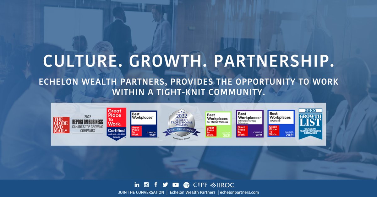 EchelonPartners's tweet photo. Joining Echelon Wealth Partners allows advisors to be part of a smaller firm community and culture while providing the necessary operational infrastructure to succeed. Echelon has a culture of growth and partnership. https://t.co/oWYsEEuDmp