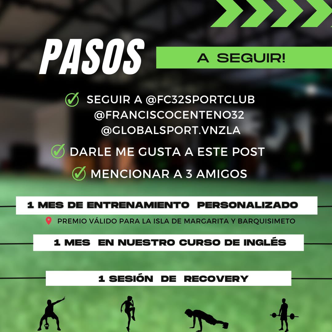 FC32SPORTCLUB's tweet photo. ¿ Como puedes participar ?

❤️ Darle like a este post
➕Seguir a @fc32sportclub @franciscocenteno32 @globalsport.vnzla
📱 Mencionar a 3 amigos

📅 Los 3 ganadores se anunciarán el día 30 de Enero, a través de nuestras cuantas. Estén atentos! https://t.co/WxHuSlz5hm