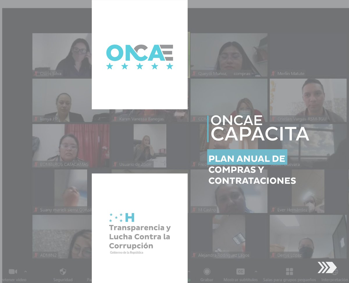 oncaehonduras's tweet image. Es indispensable que cada institución gubernamental tenga el correcto conocimiento de la elaboración del Plan Anual de Compras y Contrataciones (PACC). El equipo de Capacitación de ONCAE brinda a los interesados este tema importante tema. #ModalidadVirtual #ONCAECAPACITA
