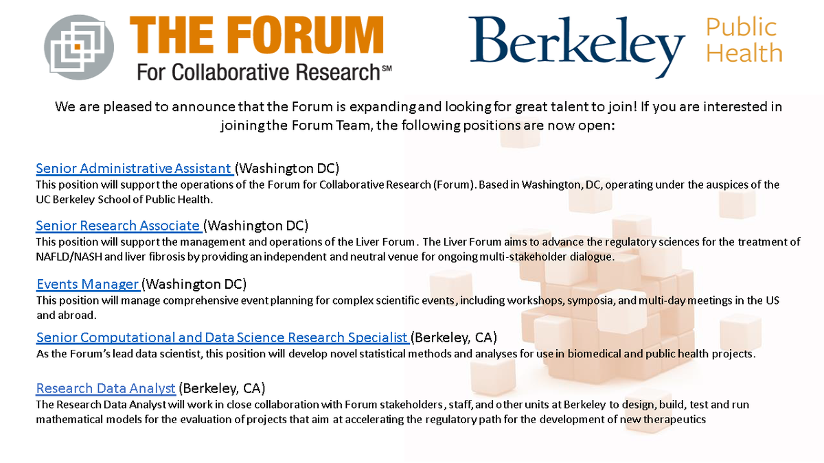 New Positions Open!
forumresearch.org/aboutcontact/e…