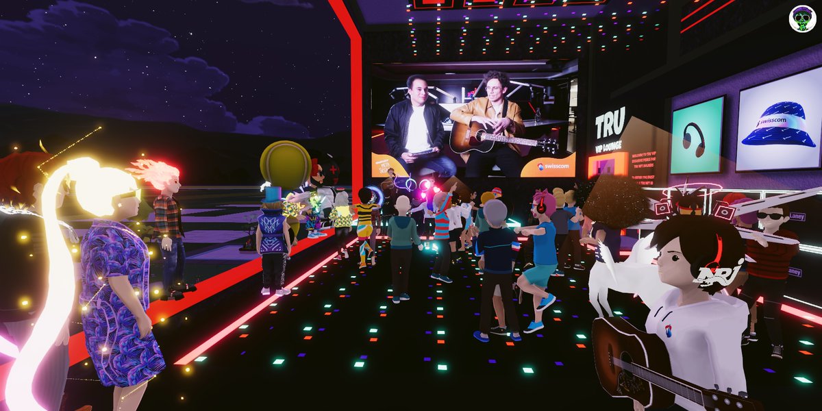 JsCoincollector's tweet photo. #Kamrad performing live in the #TruBandRoom! ๐คฏ๐ฅณ๐ถ๐ถ๐ถ At the @energy_ch #MetaSession! ๐ค๐ธ๐ถ๐ถ๐ถ
@decentraland #NFTcommunity #Metaverse @Uniquehorns_nft @Swisscom #DCL #DCLfam #TRU #MusicNFT #Decentraland https://t.co/7DNSwi4Ivw