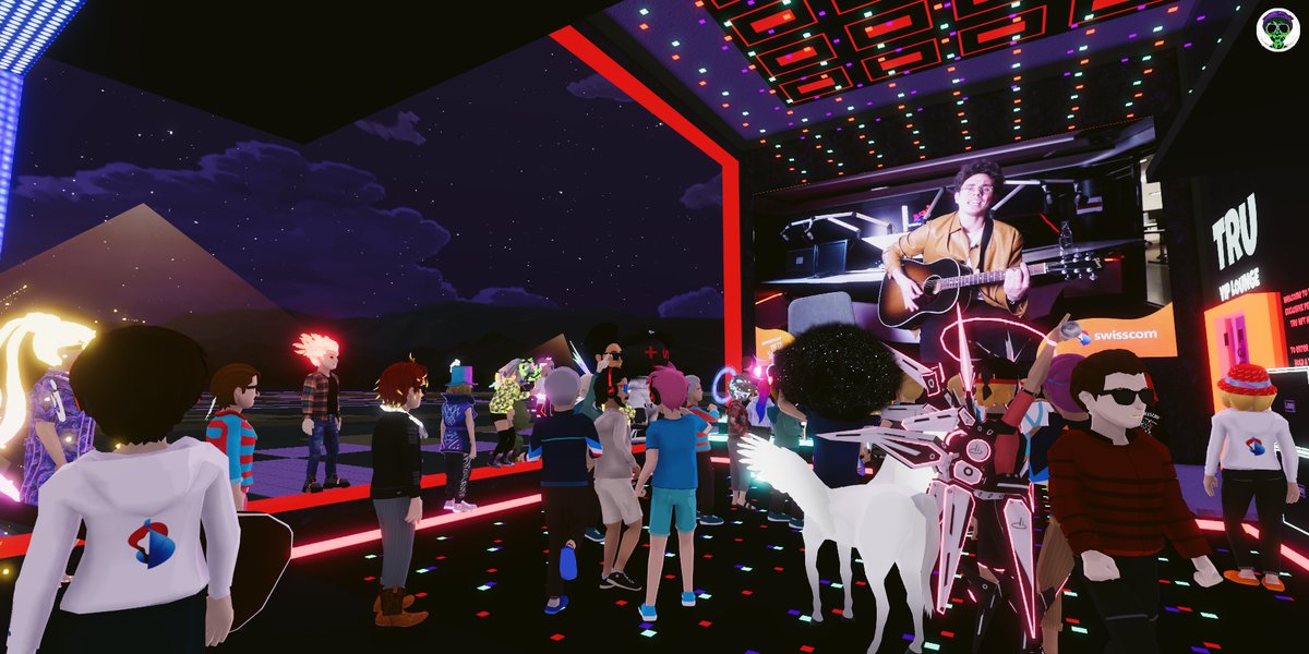 JsCoincollector's tweet photo. #Kamrad performing live in the #TruBandRoom! ๐คฏ๐ฅณ๐ถ๐ถ๐ถ At the @energy_ch #MetaSession! ๐ค๐ธ๐ถ๐ถ๐ถ
@decentraland #NFTcommunity #Metaverse @Uniquehorns_nft @Swisscom #DCL #DCLfam #TRU #MusicNFT #Decentraland https://t.co/7DNSwi4Ivw