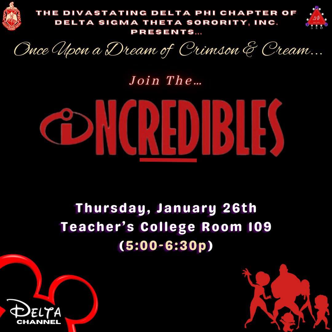 Next Up: Join the incREDdibles‼️
Come on out and join our Self-Defense Class as we learn moves that can be used to protect ourselves in bad situations. This will be held at 5pm in the Teacher’s College Room 109! ♥️