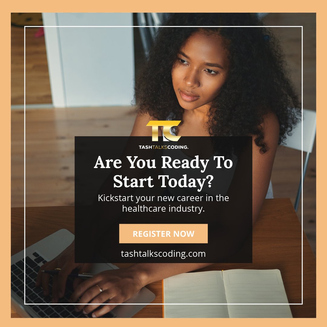 tashtalkscoding's tweet image. Are you ready to start today? Kickstart your new career in the healthcare industry. 
Click the link to find out more: tashtalkscoding.com 🎉
#tashtalkscoding #careeradvancement #6figureincome #careerguide #flexibleschedule #worklifebalanced